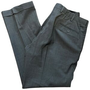 Ralph Lauren Black Label Men’s 36 x 31 Gray Wool Cuffed Hem Dress Trousers Pants